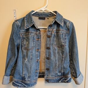 New York & Company Light Blue Jean Jacket